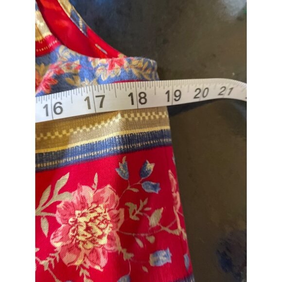 Talbots Cottagecore Red Floral Patterned Buttoned Sleeveless Vest Sz S - Picture 6 of 9